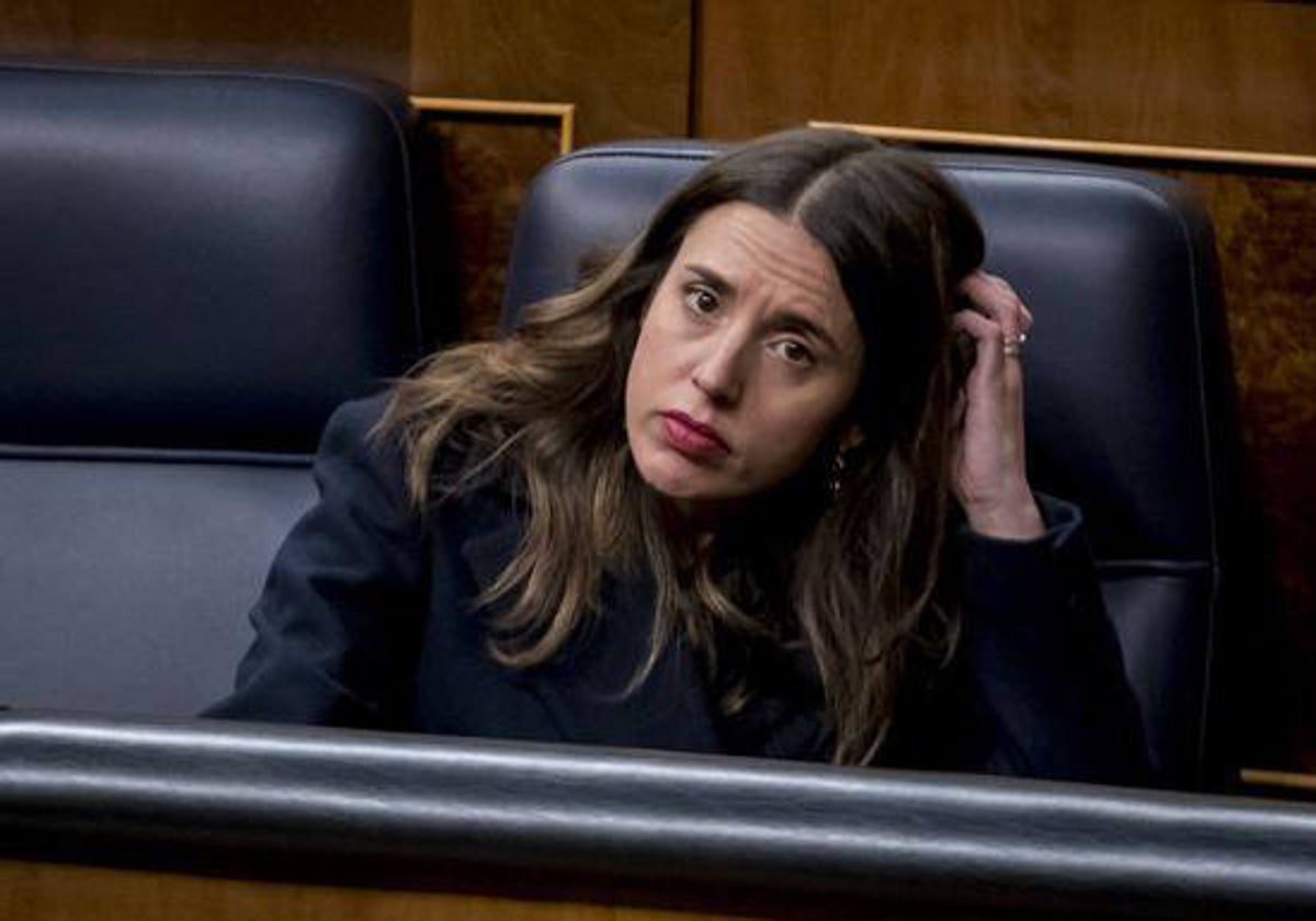 La ministra Irene Montero en el Congreso.