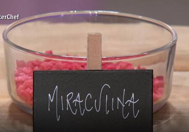 Recipiente con miraculina en 'MasterChef'.