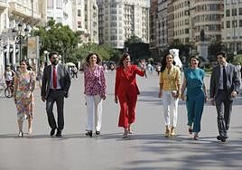 Los concejales del PSPV llegan al Ayuntamiento.