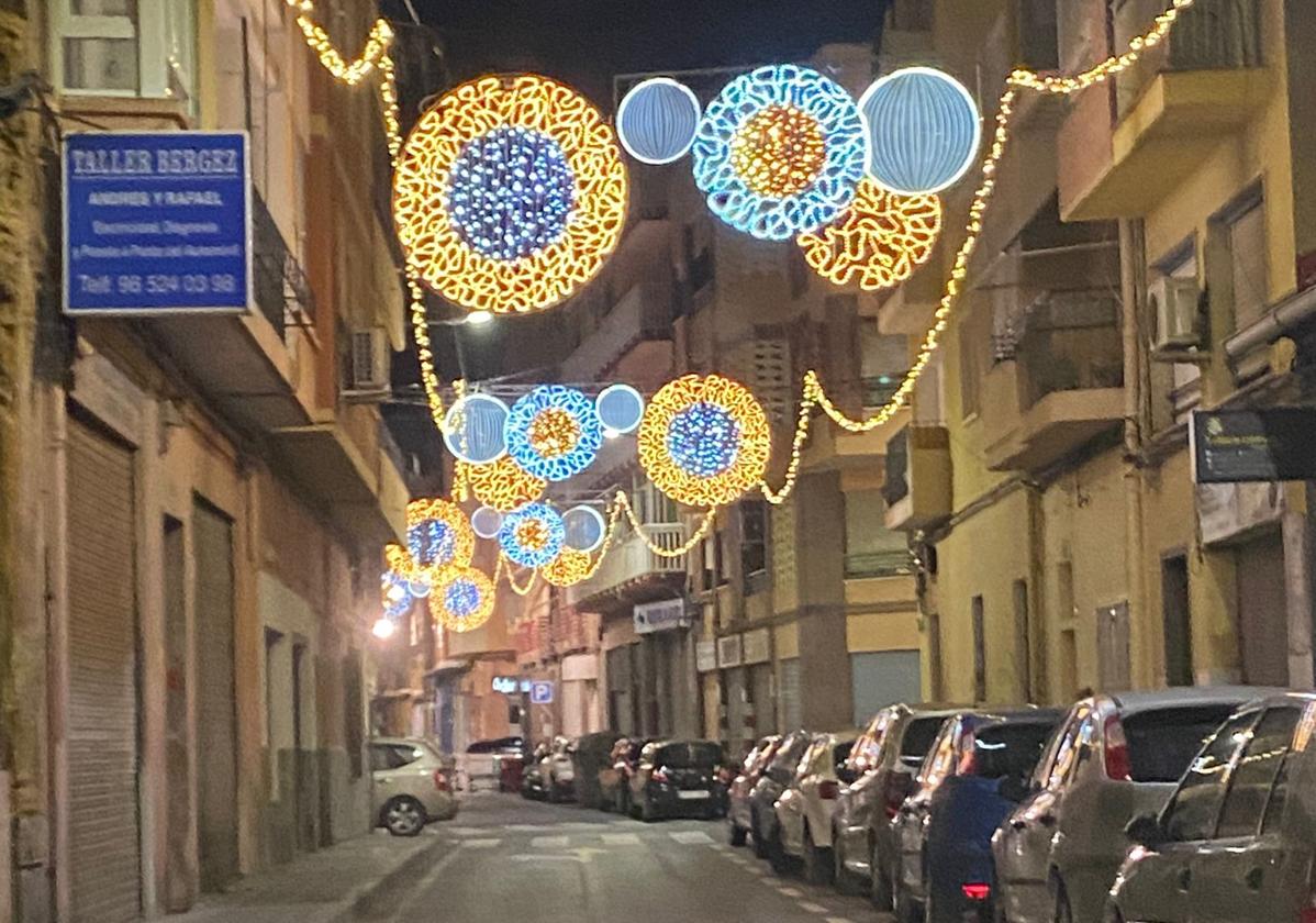 Calle iluminada ganadora.