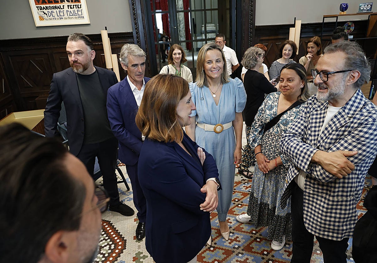 La alcaldesa de Valencia, María José Catalá, en la recepción a los organizadores de la gala de los premios The World's 50 Best Restaurants Valencia 2023.