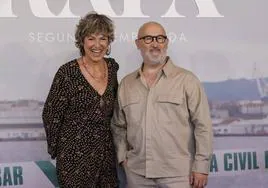 Mónica López y Javier Cámara, en la presentación de la segunda temporada de 'Rapa'.