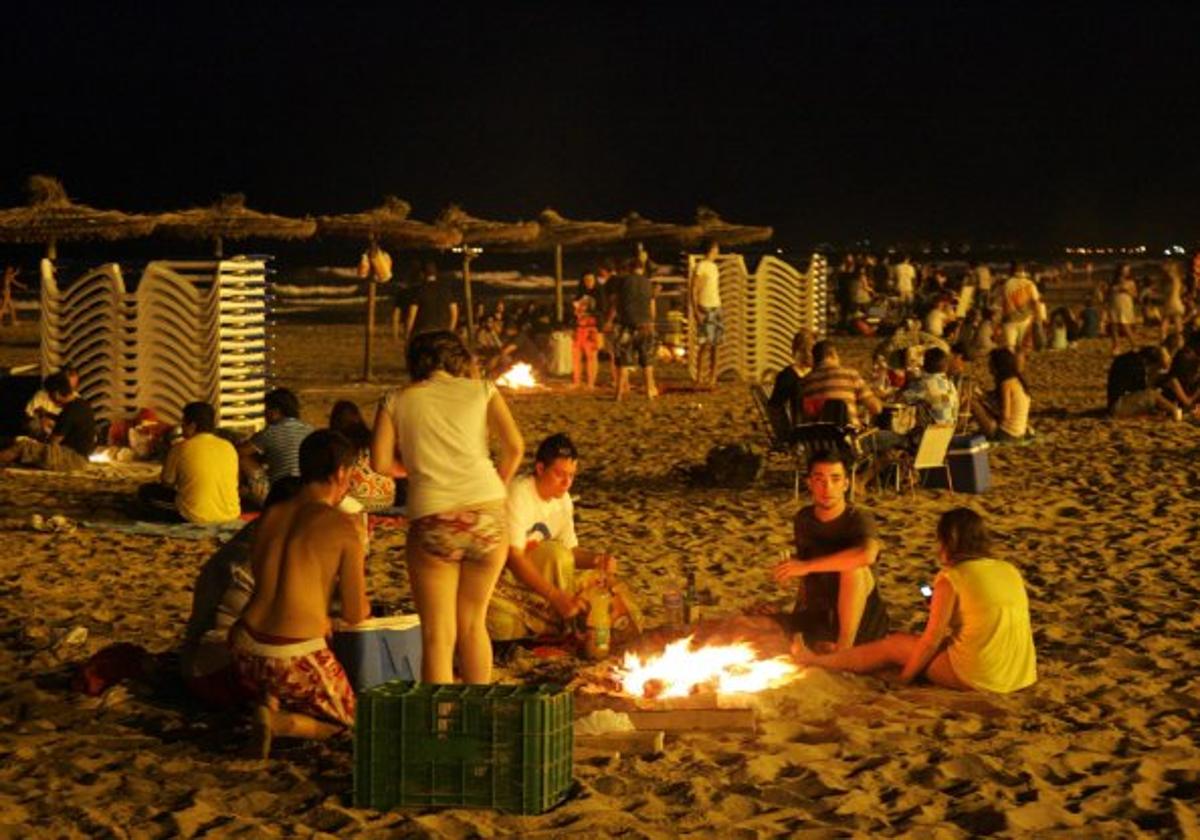 Hogueras en las playas de Cullera.