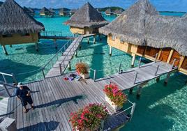 Resort de lujo en Bora Bora en una imagen de archivo.