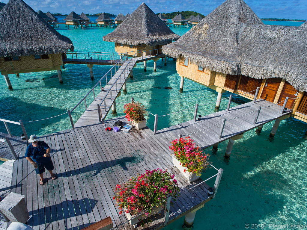 Resort de lujo en Bora Bora en una imagen de archivo.