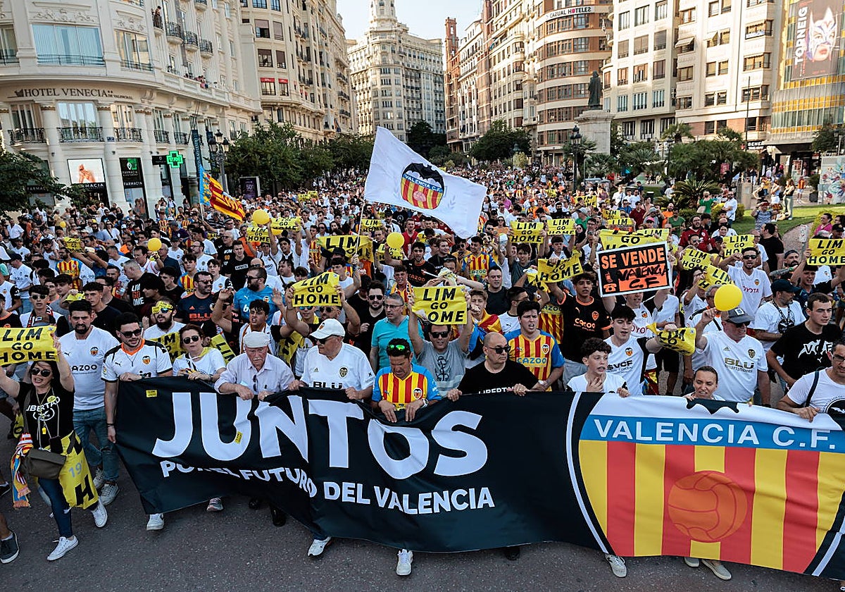 La manifestación del último sábado en Valencia contra Meriton.