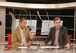 Manu Carreño y Manolo Lama en su etapa de presentadores de 'Deportes Cuatro'