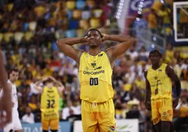 Damien Inglis, durante un partido con el Gran Canaria.