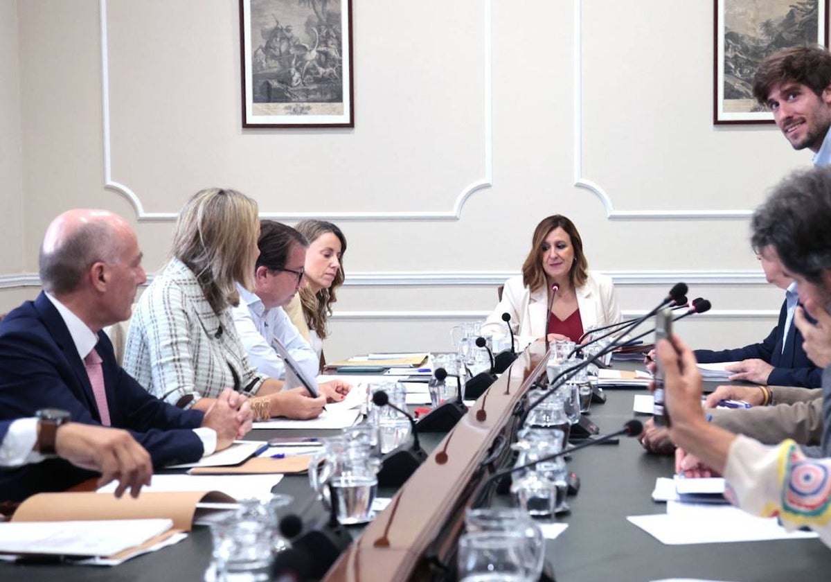 La alcaldesa de Valencia, María José Catalá, en la Junta de Gobierno de este viernes.