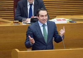 Rubén Ibáñez, en la tribuna de Les Corts.