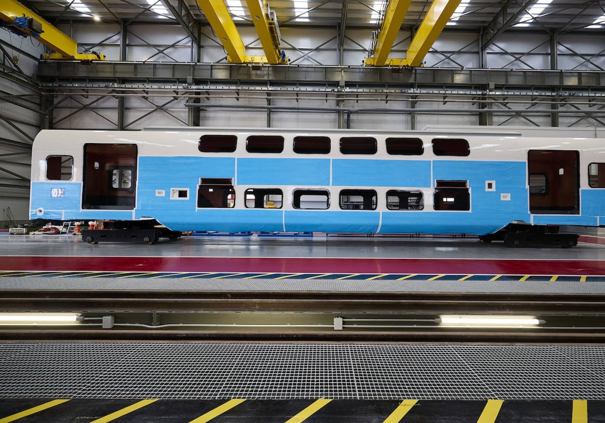 Vagones en construcción en la planta de Stadler.