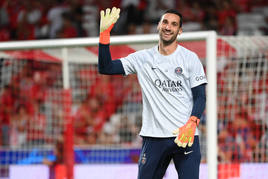 El portero Sergio Rico en una imagen de archivo con el PSG