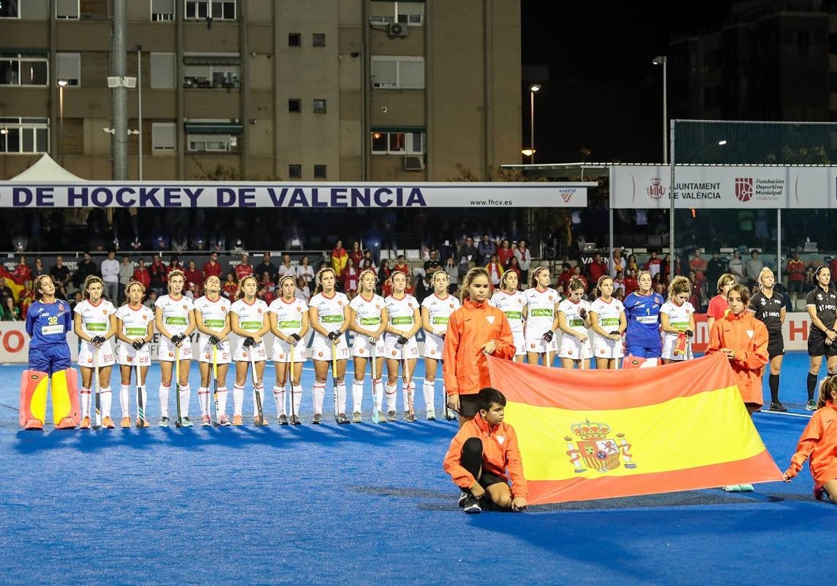 La selección española, en un torneo en Valencia.