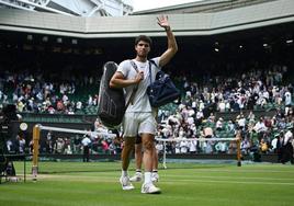 Alcaraz, tras ganar a Rune en cuartos de final.