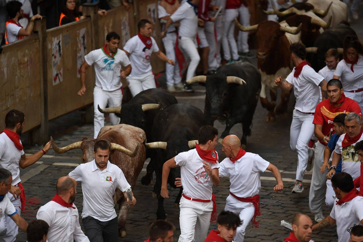 Último encierro San Fermín 2023 en Pamplona.