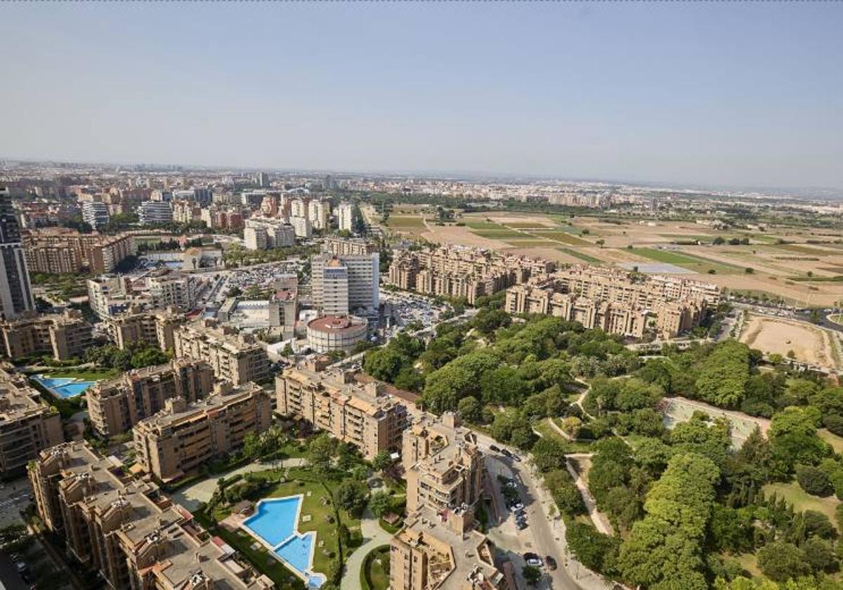 Vista de la zona de huertas que circunda Valencia.