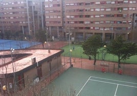 Pistas de tenis del polideportivo de Monteolivete.