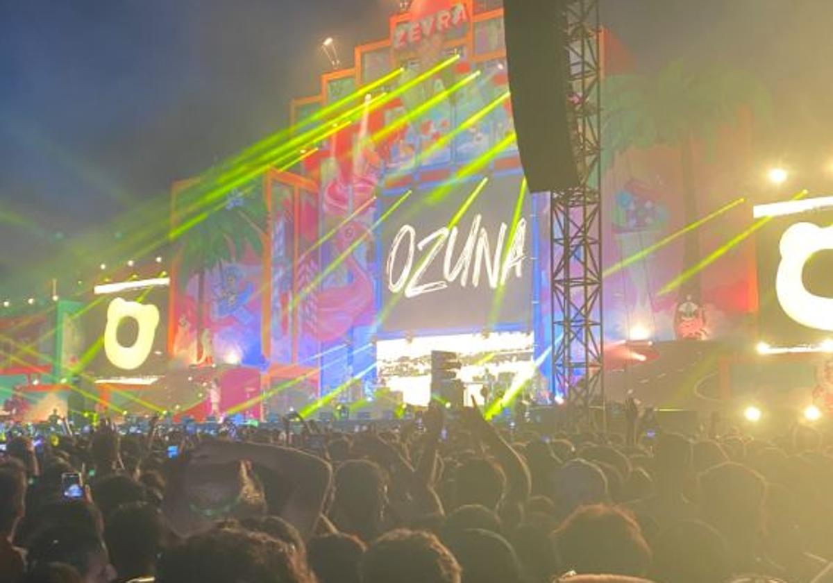 Actuación de Ozuna en el Zevra Festival de Cullera.