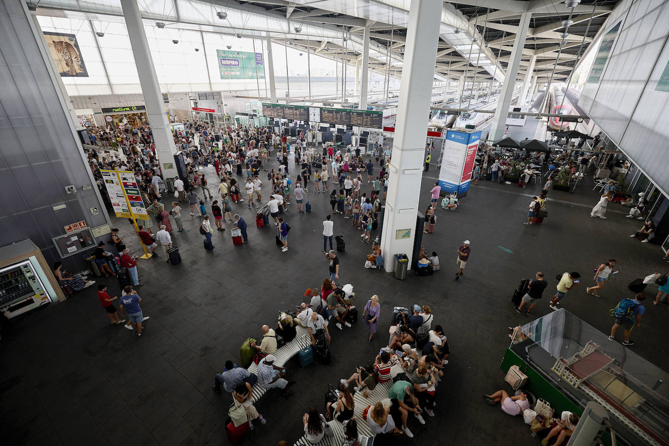 Fotos: caos en la estación Joaquín Sorolla por la suspensión de trenes entre Valencia y Madrid