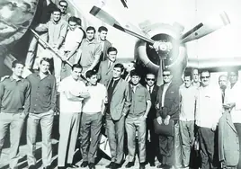 La expedición del Valencia, en el viaje a México de 1966.