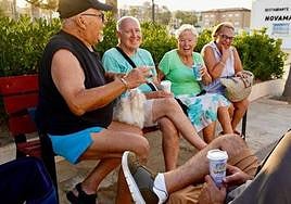 El grupo de Carmen tomando la fresca con Xufatopía By Panach