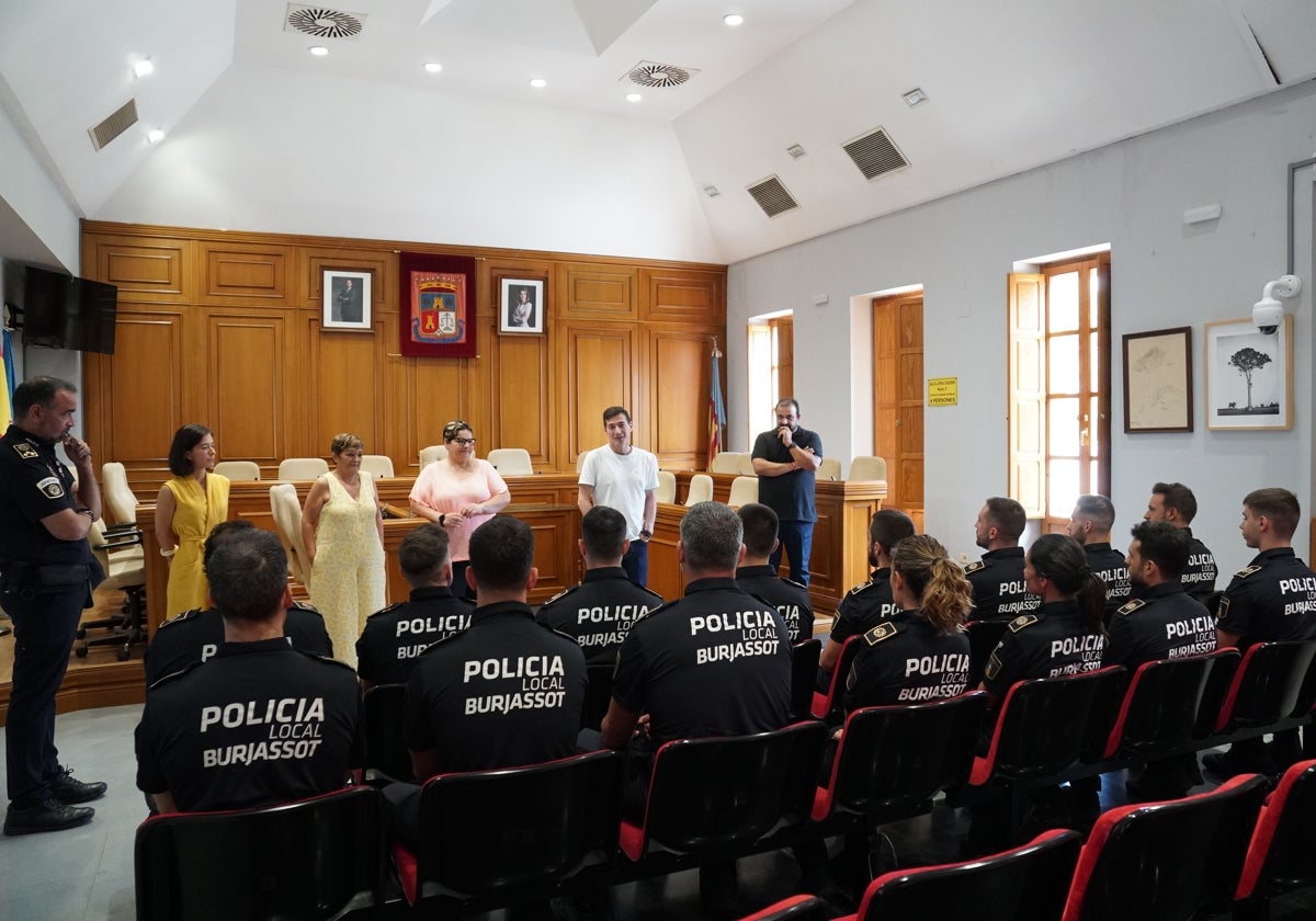 Nuevos miembros de la policía de Burjassot.