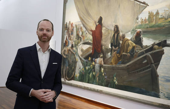 Guillaume Kientz, director de la Hispanic Society of America, en el Museo de Bellas Artes de Valencia.