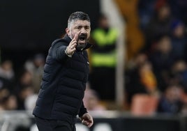 Gennaro Gattuso, durante un partido del Valencia.