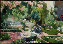 'Jardín de la casa Sorolla', pintada entre 1918 y 1919.