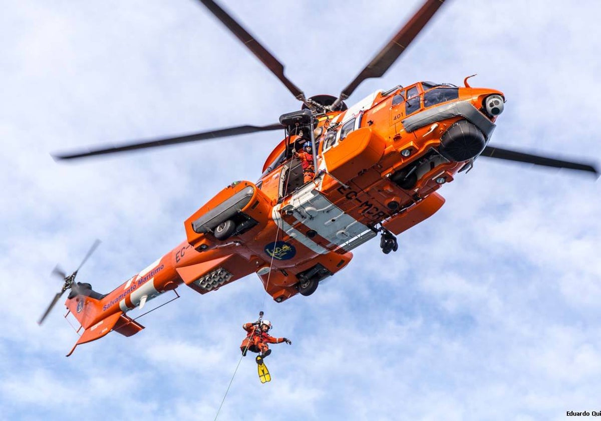 Imagen de archivo dl 'Helimer' durante un rescate.