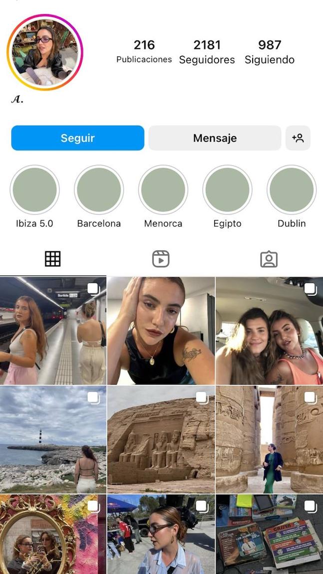 Feed de Instagram Ana Vázquez