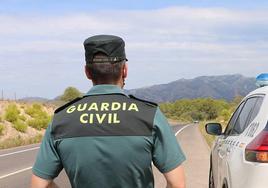 Un agente de la Guardia Civil de Alicante, de espaldas, en una imagen de archivo.