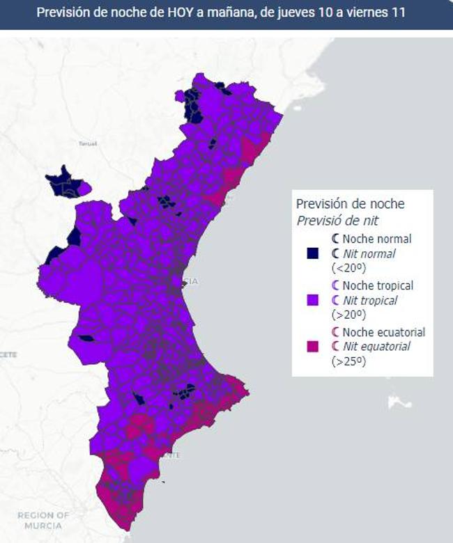 Así será la noche del jueves 10 al viernes 11