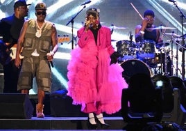 Lauryn Hill, en el multitudinario concierto celebrado en el estadio de los Yankees en Nueva York