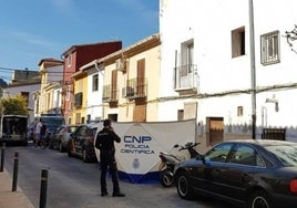 La Policía Nacional, en el día del asesinato.