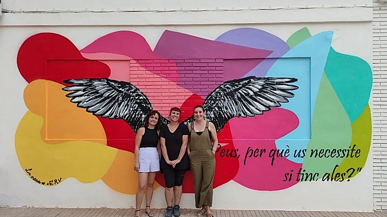 Mural por la igualdad y libertad en Faura