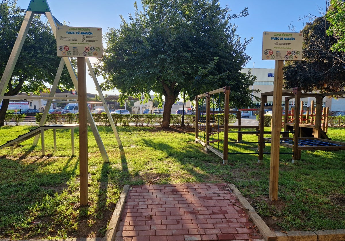 Nuevo parque lúdico del paseo de Aragón.