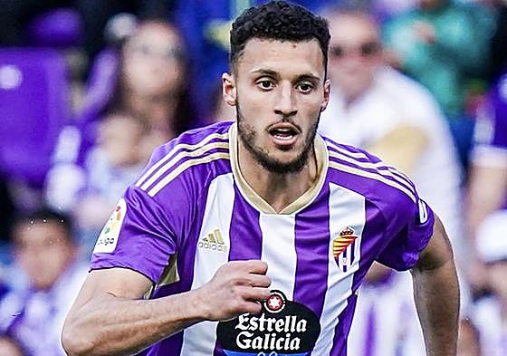 Selim Amallah, en un partido con el Pucela.