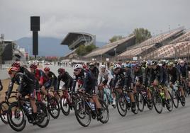 Varios ciclistas durante una etapa de la Vuelta.