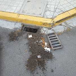 Actuación en el alcantarillada.