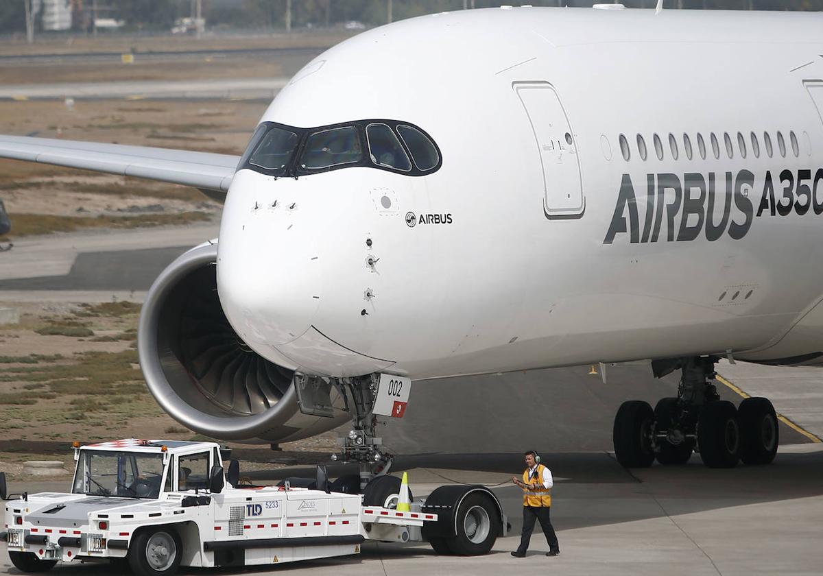 Imagen de archivo de un Airbus A350.