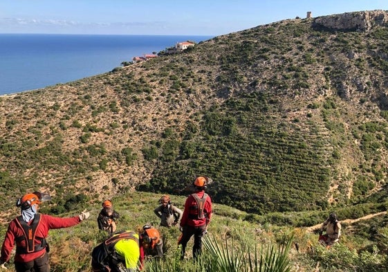 Los trabajos realizados el año pasado en Les Rotes para hacer un cortafuegos.