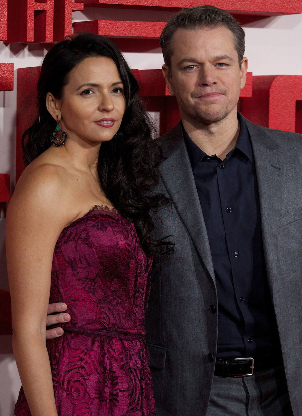 El actor Matt Damon junto a su mujer Luciana Barroso en una imagen de archivo.