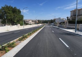 Uno de los tramos del vial J de Calp que ya está ejecutado.