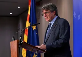 Carles Puigdemont, en una conferencia en 2023.