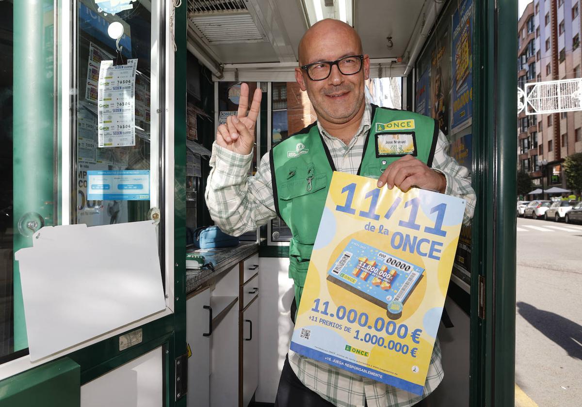Vendedor del cupón de la ONCE de la calle de Menéndez Pelayo.