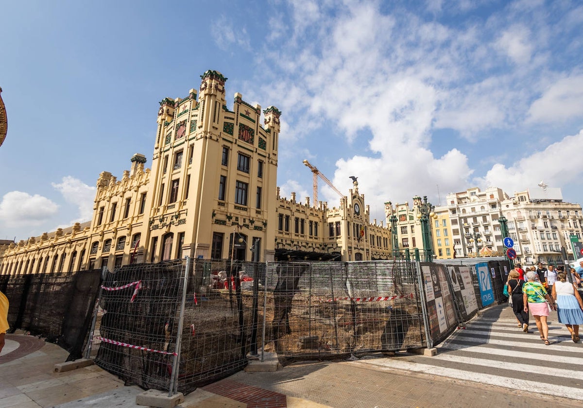 Vista de las obras en la Estación del Nortes.