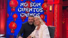 Jorge Javier Vázquez y Bárbara Rey en el segundo programa de 'Cuentos Chinos'