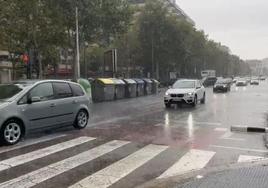 Lluvias fuertes en la ciudad de Valencia.