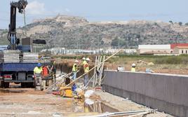 Así avanzan las obras en los terrenos de Volkswagen en Sagunto